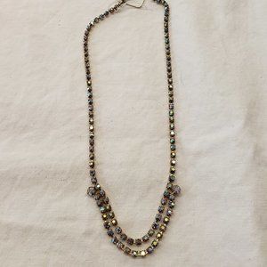 SOLD  Beautiful colored Vintage Rhinestone necklace
